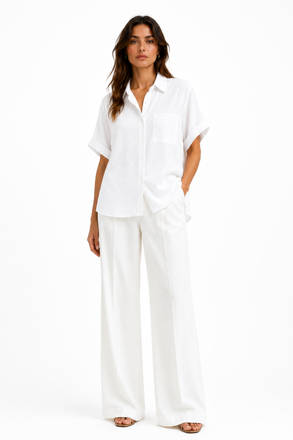 Blusa de Lino Mujer — Corte Suelto