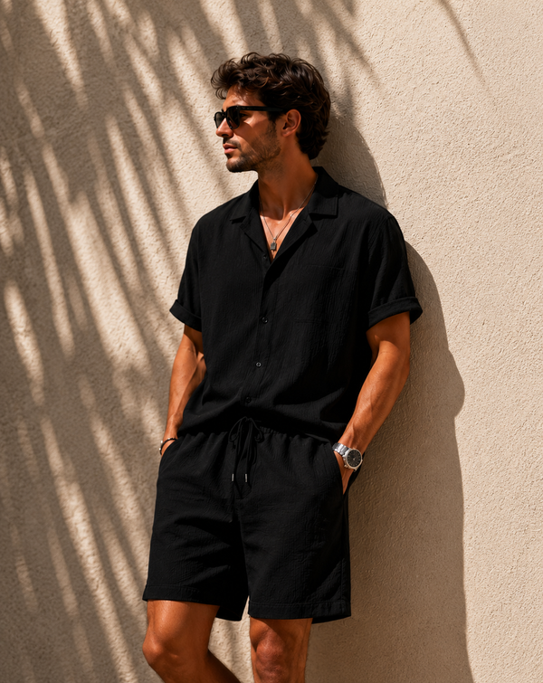 Conjunto Texturizado Negro