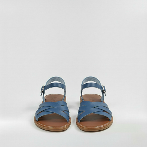 Sandalias planas para mujer con tiras anchas