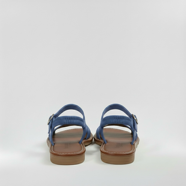 Sandalias planas para mujer con tiras anchas