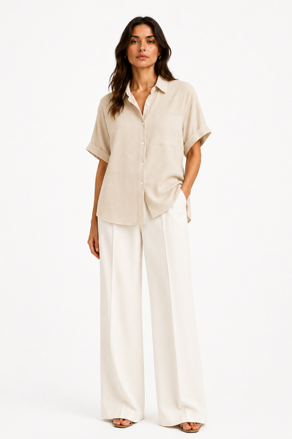 Blusa de Lino Mujer — Corte Suelto
