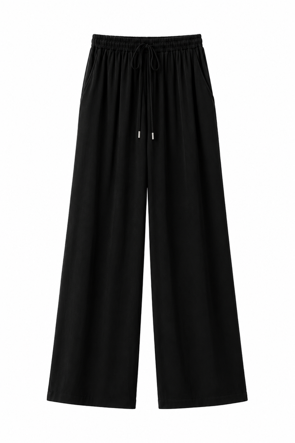 Pantalón Ancho de Lino Mujer — Corte Palazzo