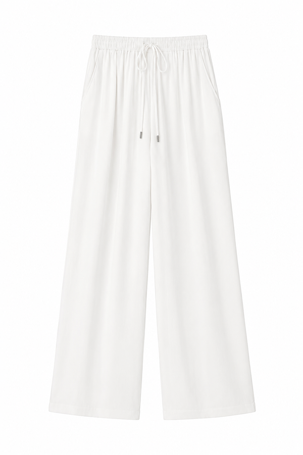 Pantalón Ancho de Lino Mujer — Corte Palazzo