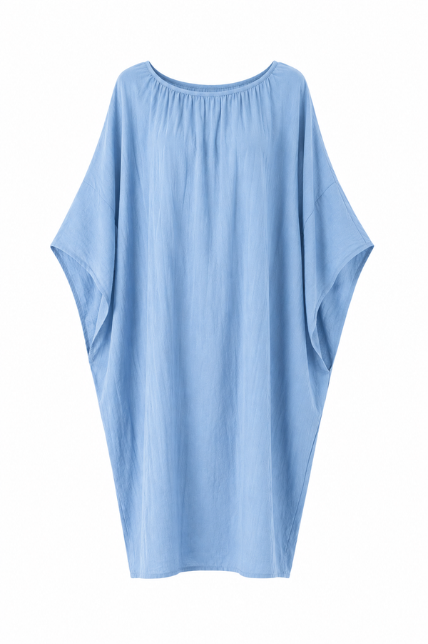 Vestido Midi de Lino Mujer — Natural y Fresco
