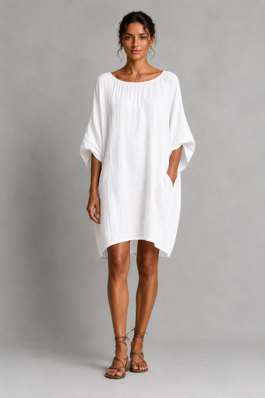 Vestido Midi De Lino