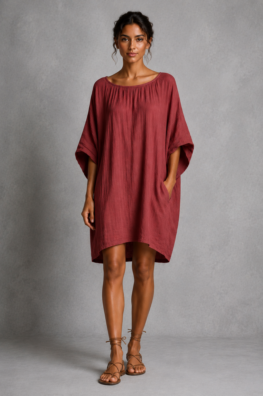 Vestido Midi De Lino