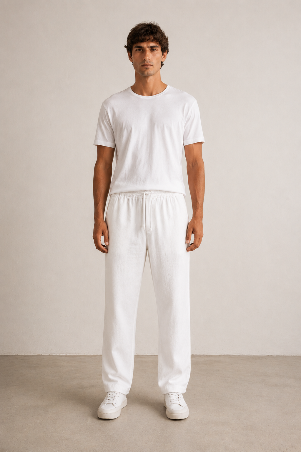 Hombre Pantalon Largo Lino