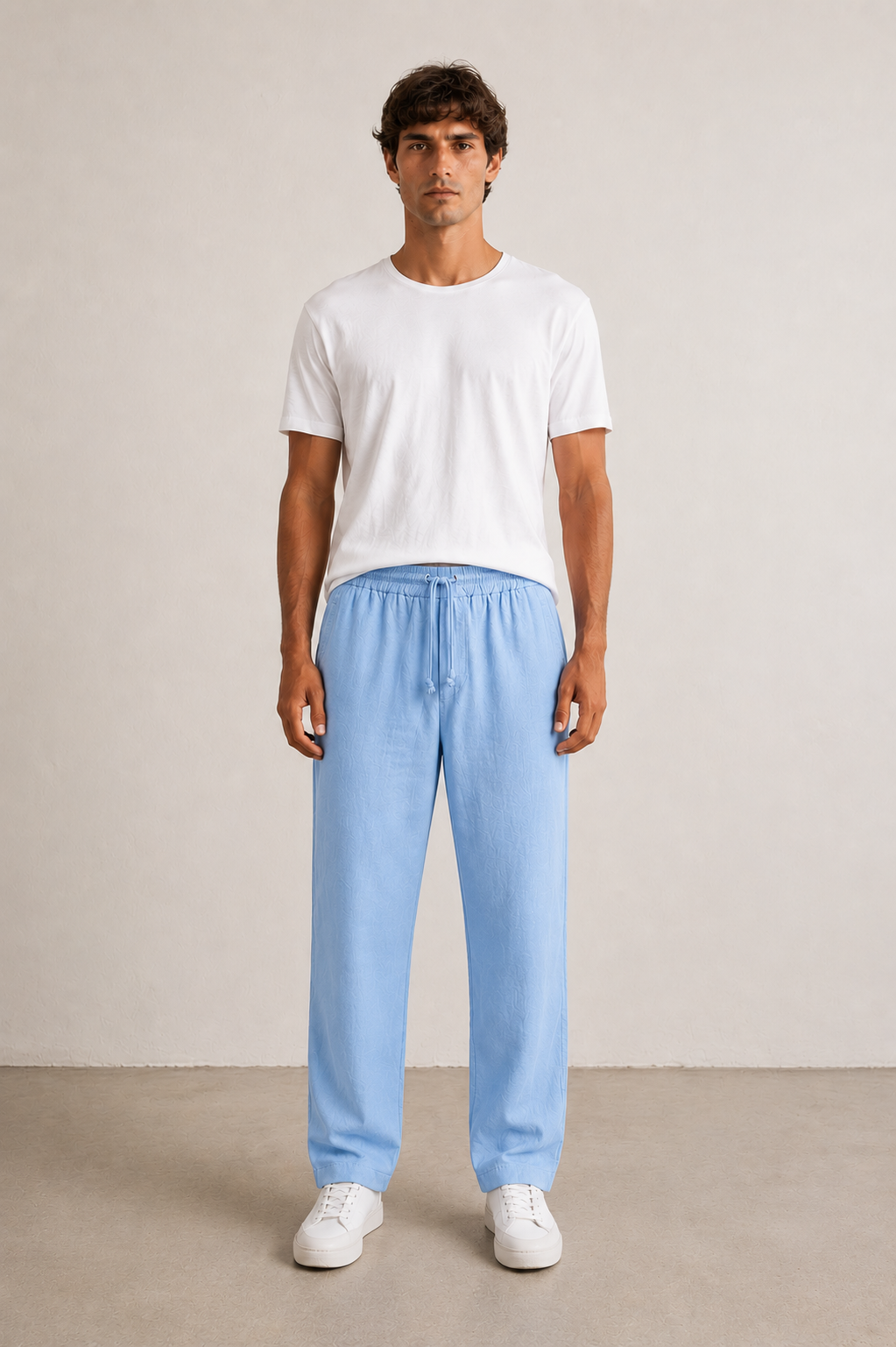 Hombre Pantalon Largo Lino