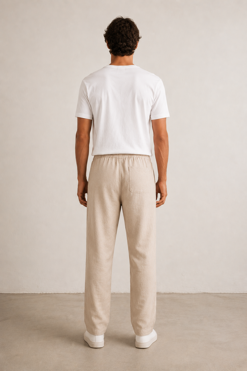 Hombre Pantalon Largo Lino