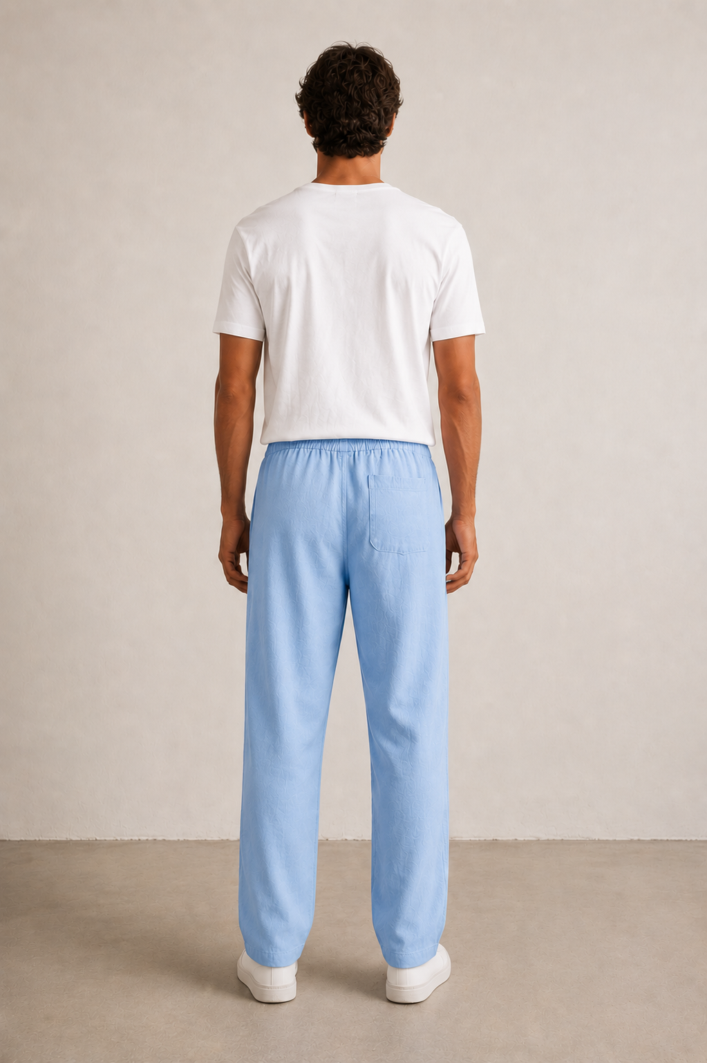 Hombre Pantalon Largo Lino