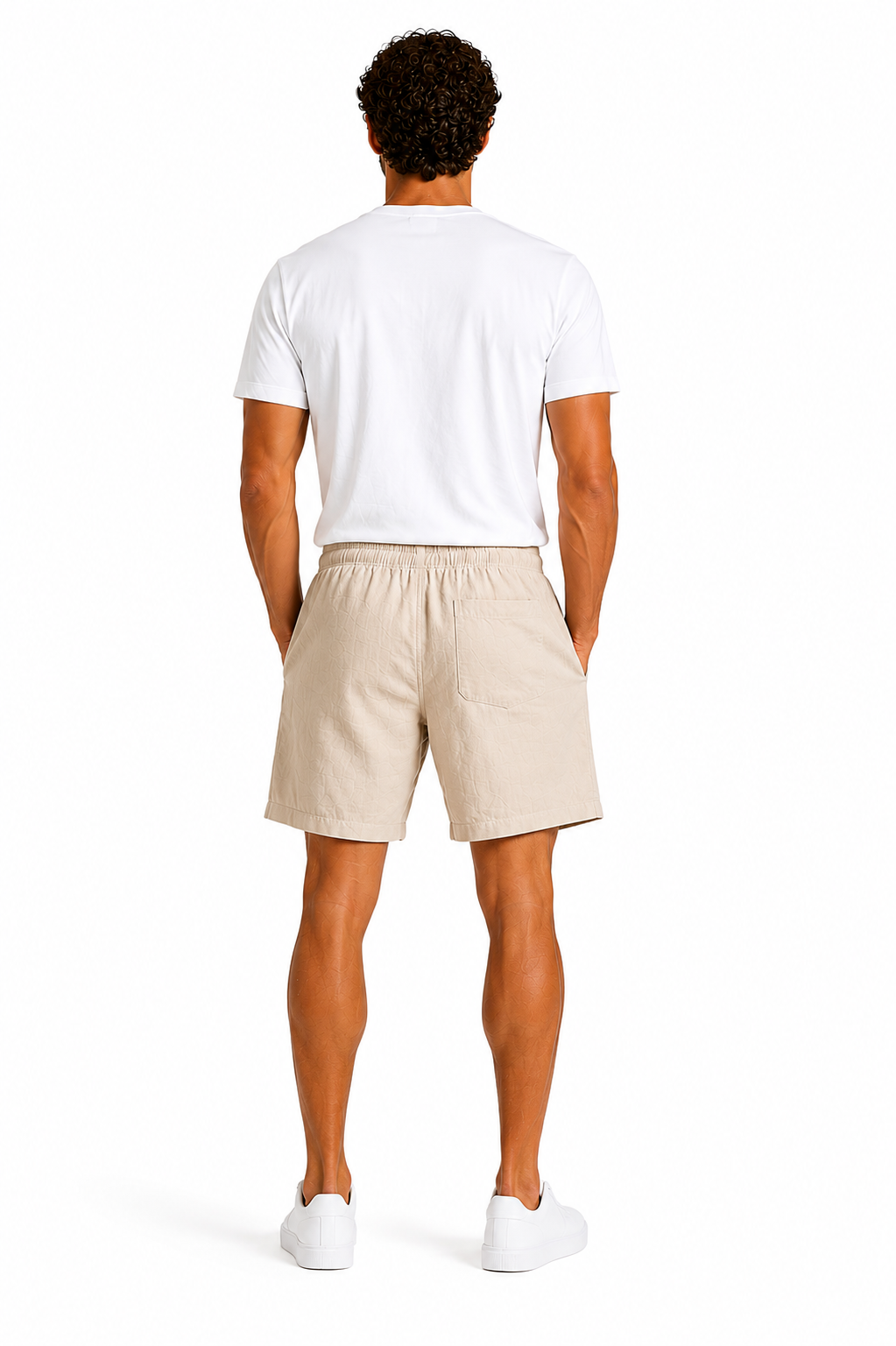 Hombre Pantalon Corto de Lino