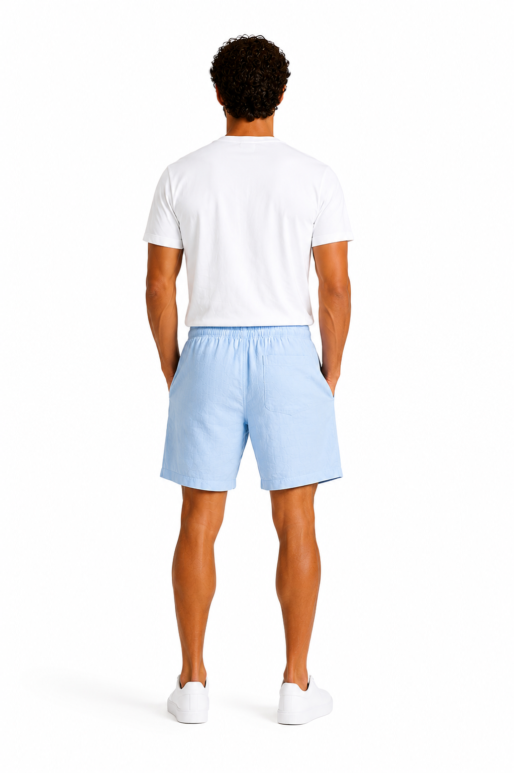 Hombre Pantalon Corto de Lino