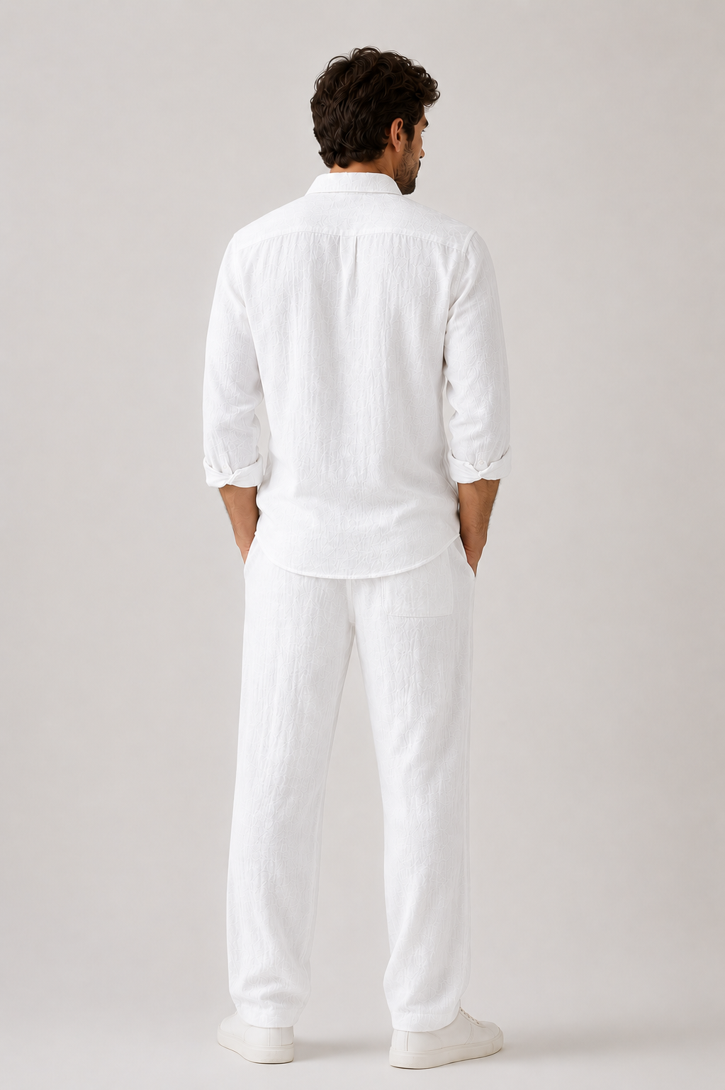 Hombre Pantalon Lino Pierna recta