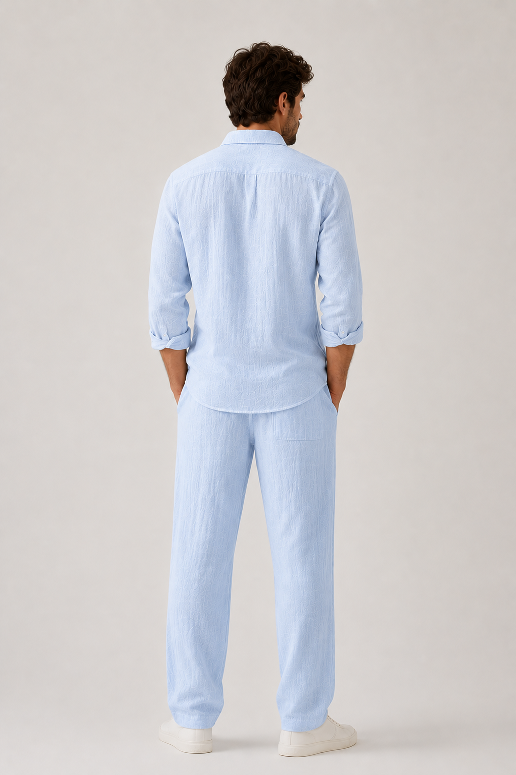 Hombre Pantalon Lino Pierna recta
