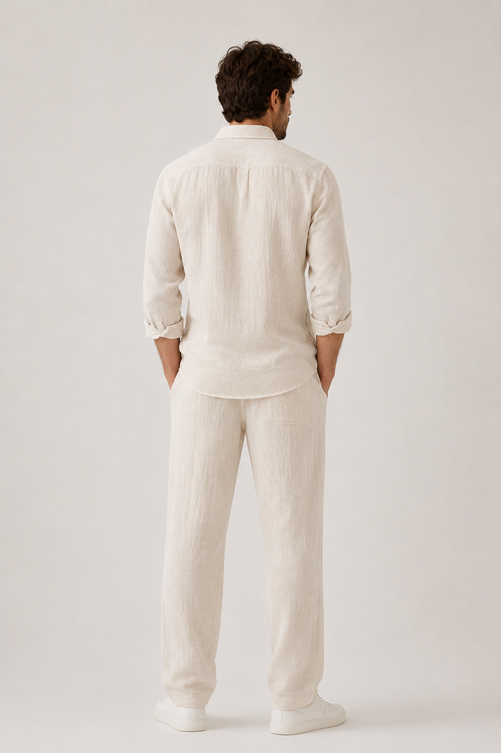 Hombre Pantalon Lino Pierna recta
