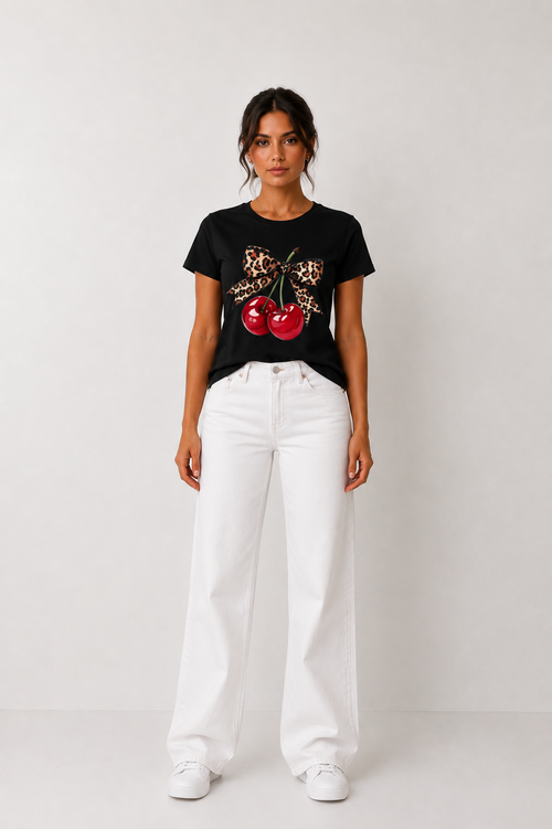 Camiseta Estampado cerezas