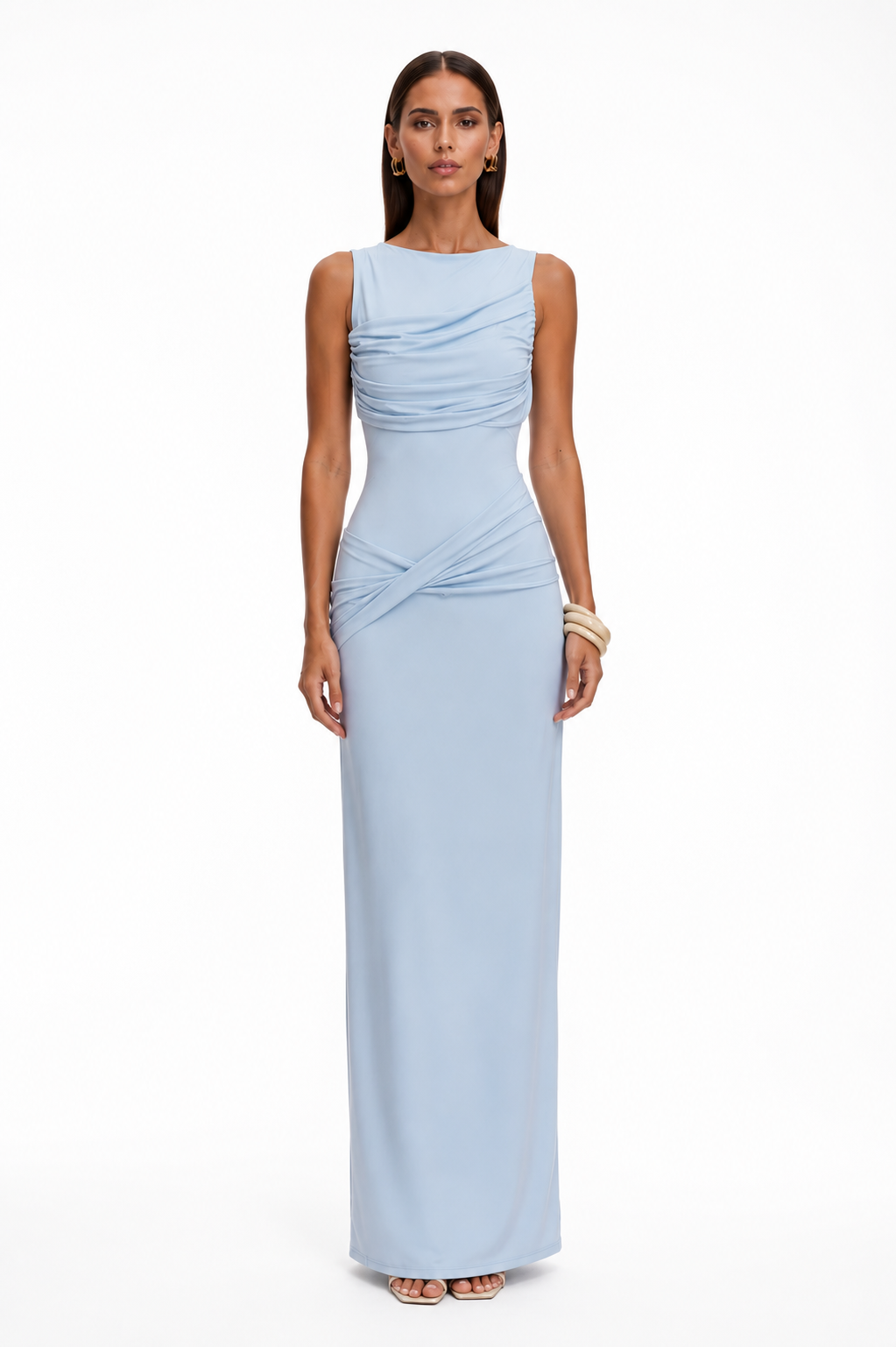 Vestido largo con espalda descubierta