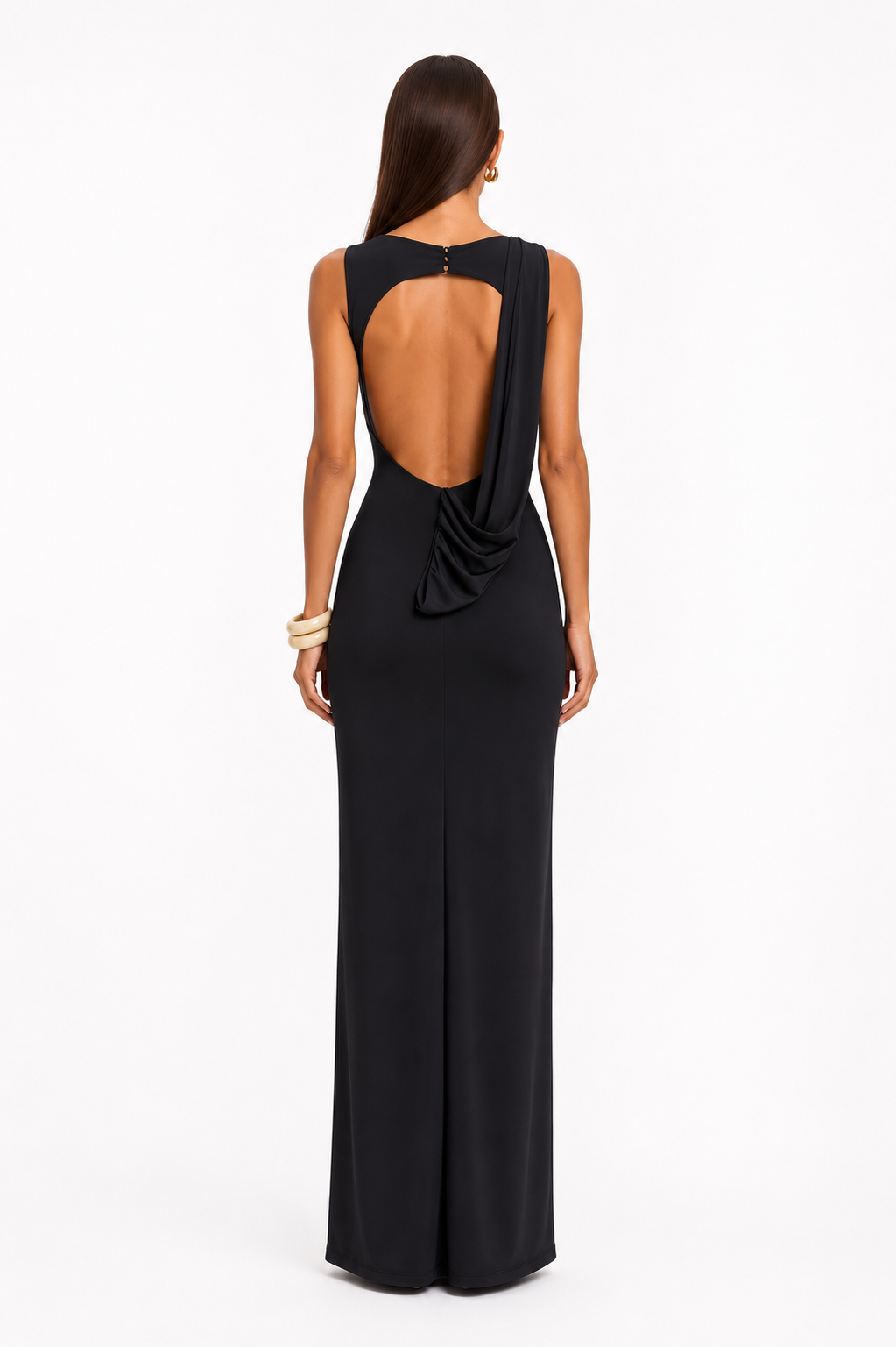 Vestido largo con espalda descubierta