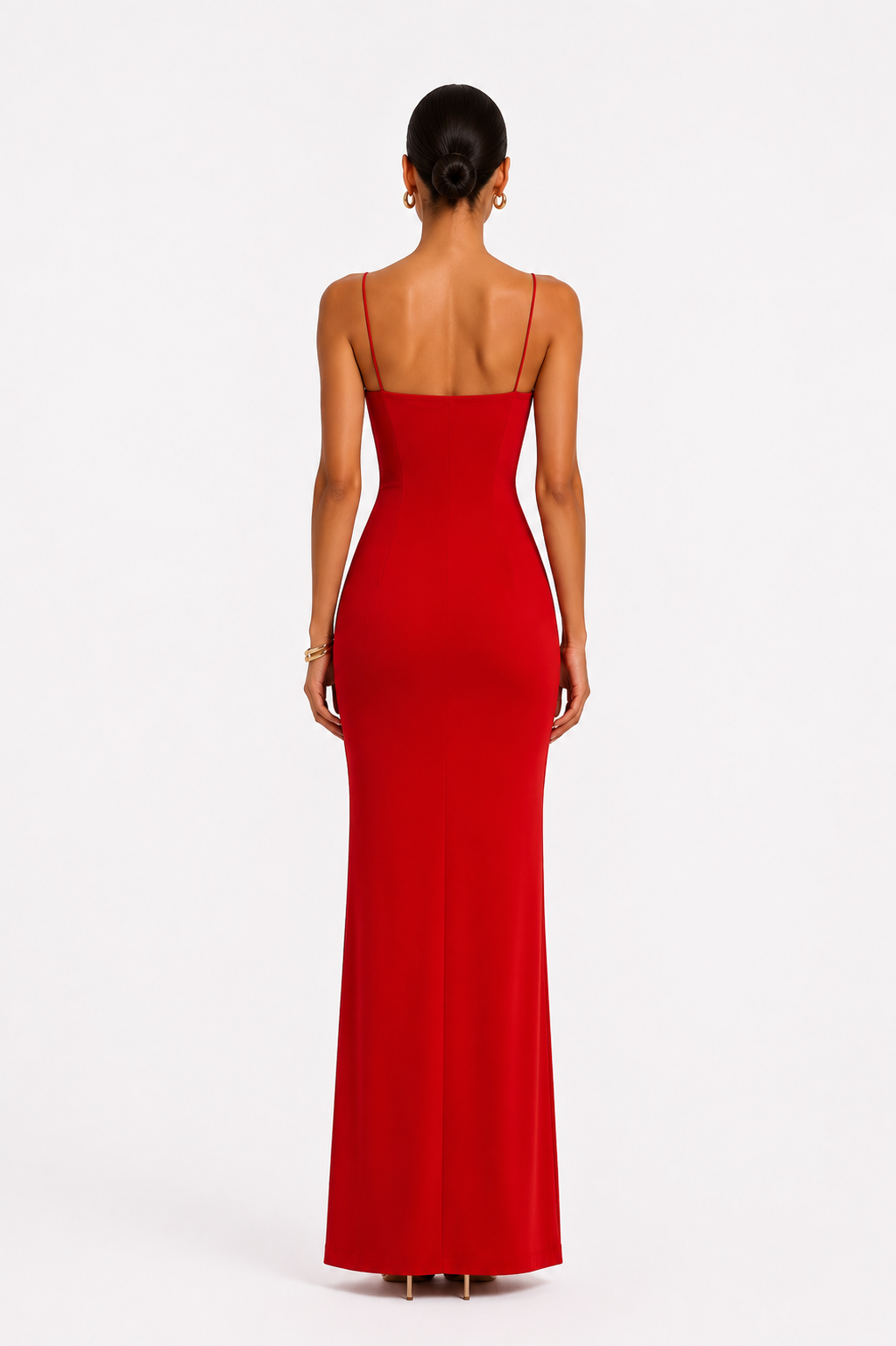 Vestido de tirantes pierna abierta