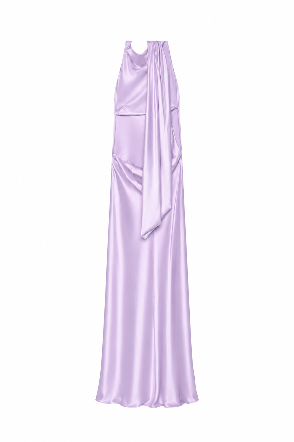 Vestido Verona | Vestido Largo de Satén con Cuello Halter y Espalda Descubierta