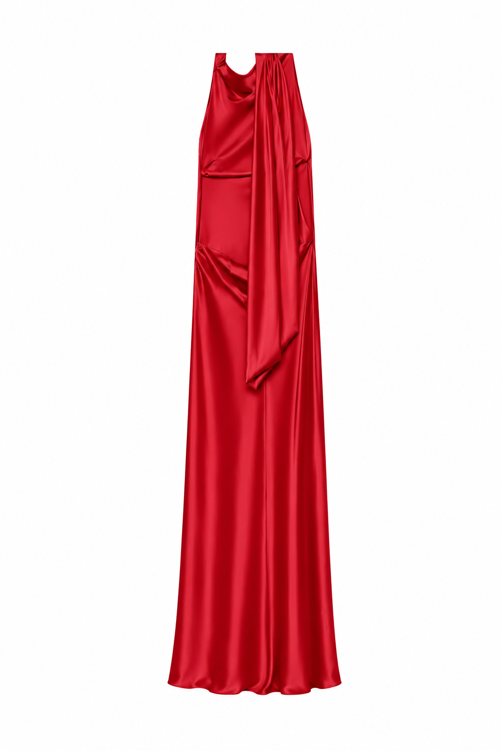Vestido Verona | Vestido Largo de Satén con Cuello Halter y Espalda Descubierta