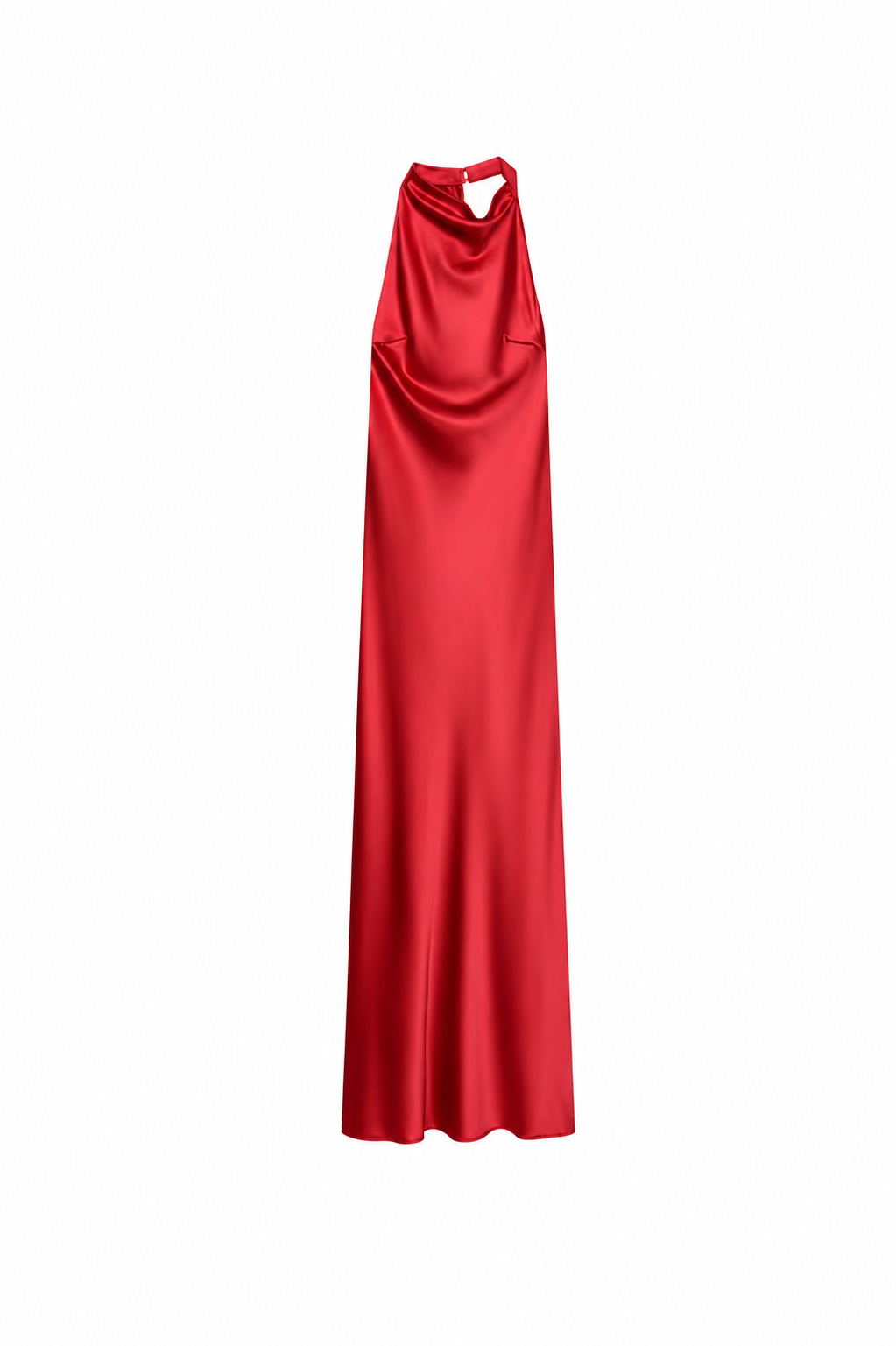 Vestido Verona | Vestido Largo de Satén con Cuello Halter y Espalda Descubierta