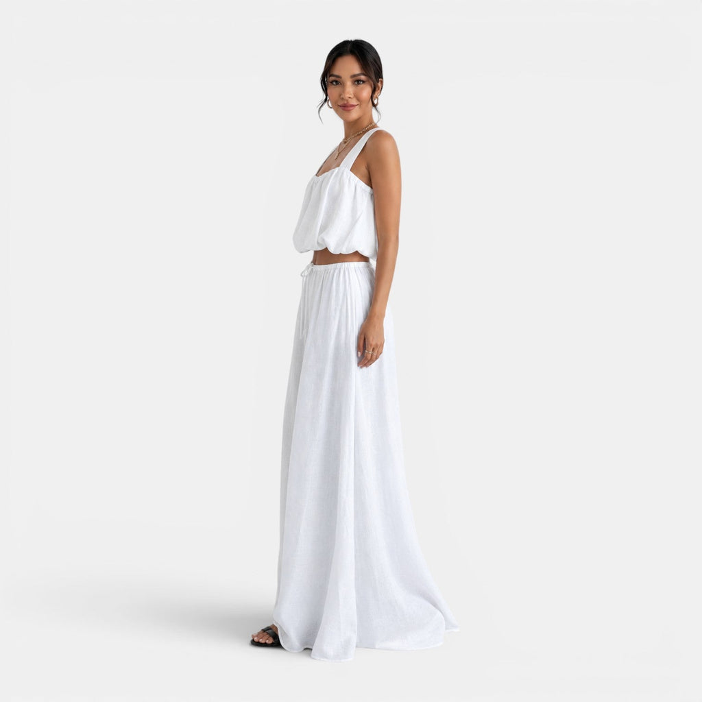 Conjunto Lino Blanco Mujer