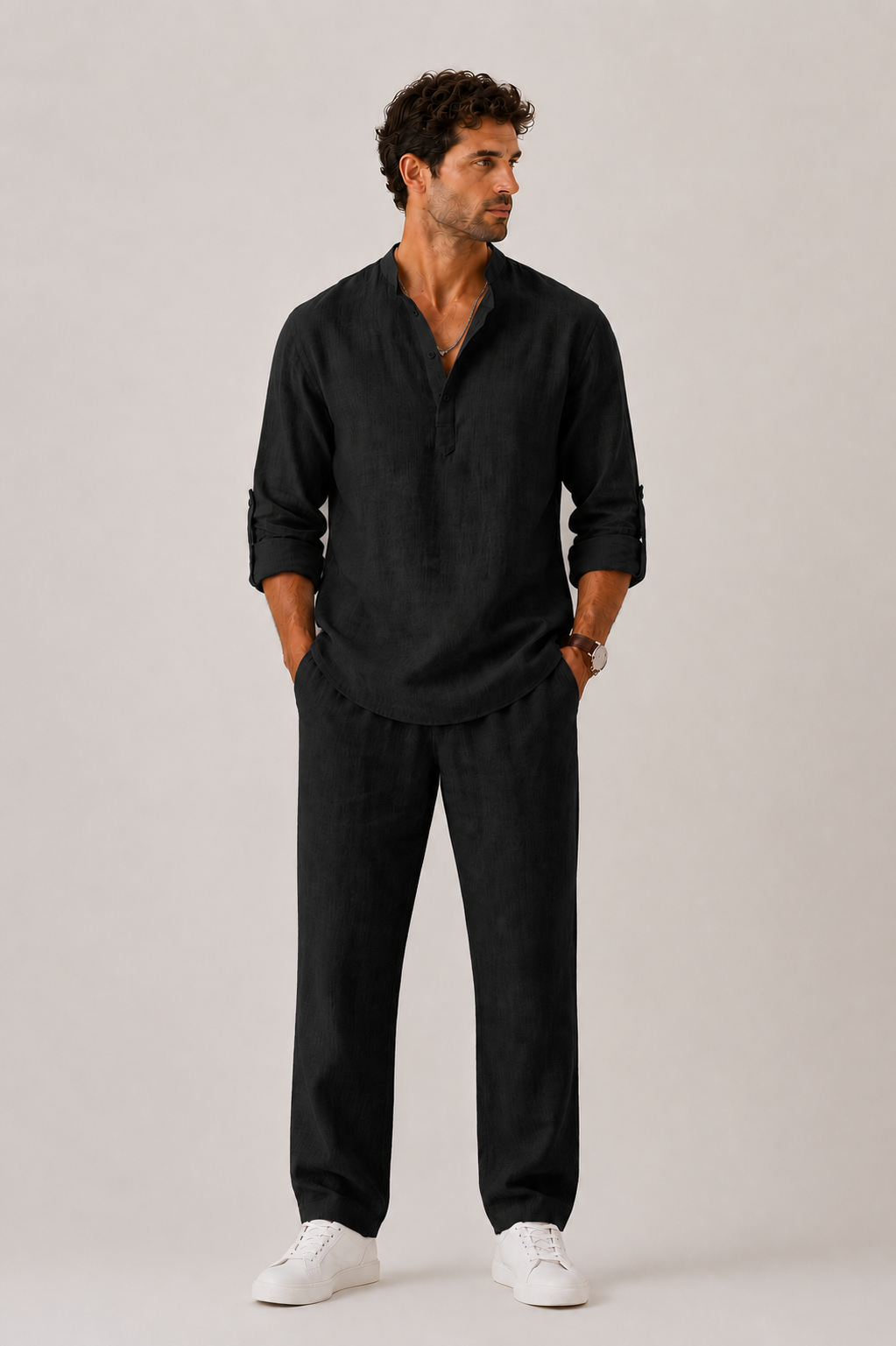 Hombre Camisa de Lino