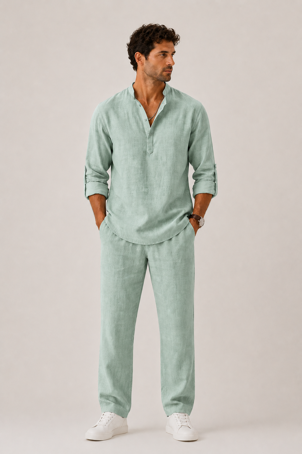 Hombre Camisa de Lino