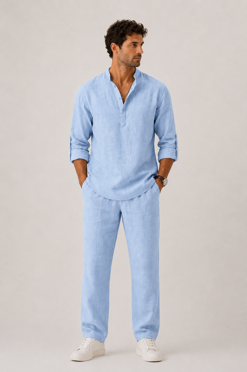 Hombre Camisa de Lino