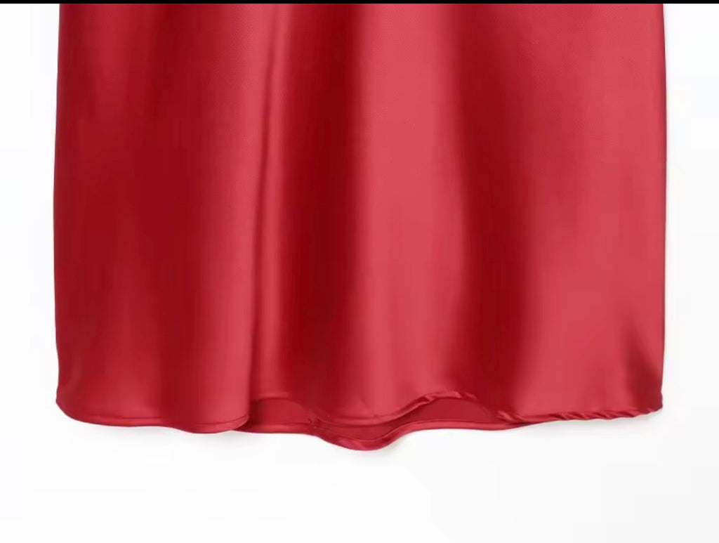 Vestido Verona | Vestido Largo de Satén con Cuello Halter y Espalda Descubierta