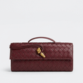Sofia | Mujer Bolso Clutch Con Tejido Trenzado Y Cierre Nudo Dorado | Elegante