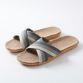 Sofia | Mujer Zapatillas Casa Con Tiras Cruzadas Y Plantilla Lino | Natural