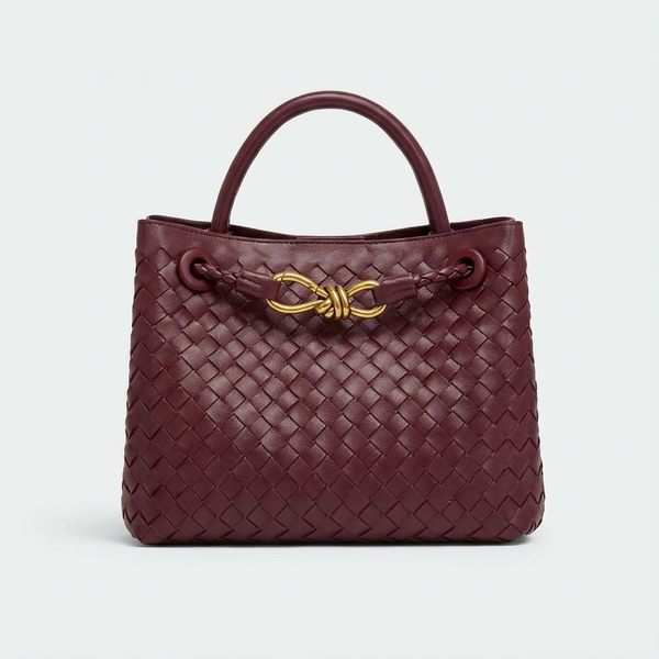 Valeria | Bolso de Mano Mujer Con Trenzado Intrecciato Y Cierre Dorado | Lujo
