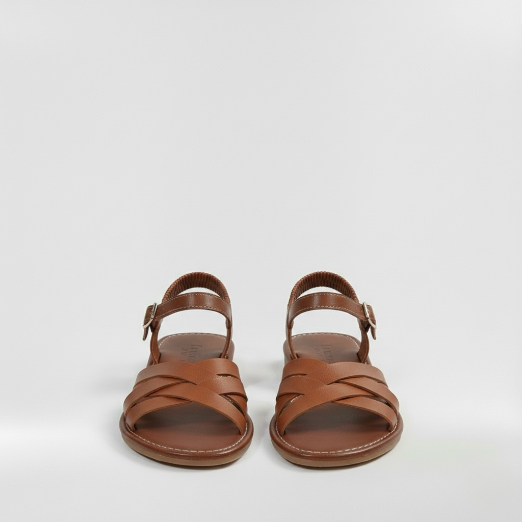 Sandalias planas para mujer con tiras anchas