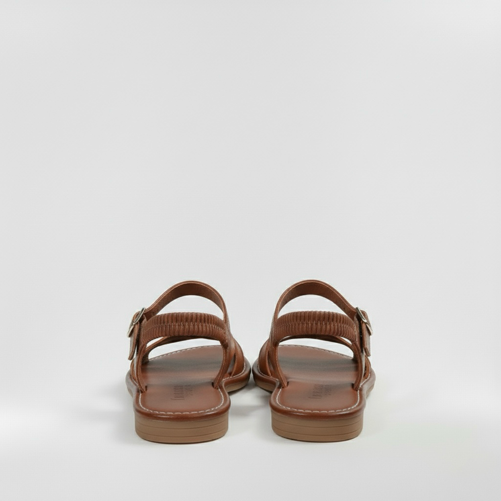 Sandalias planas para mujer con tiras anchas