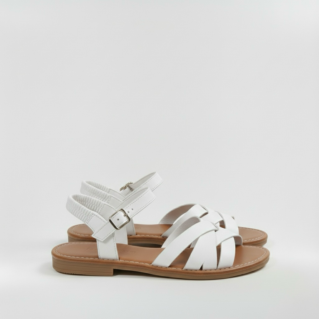 Sandalias planas para mujer con tiras anchas