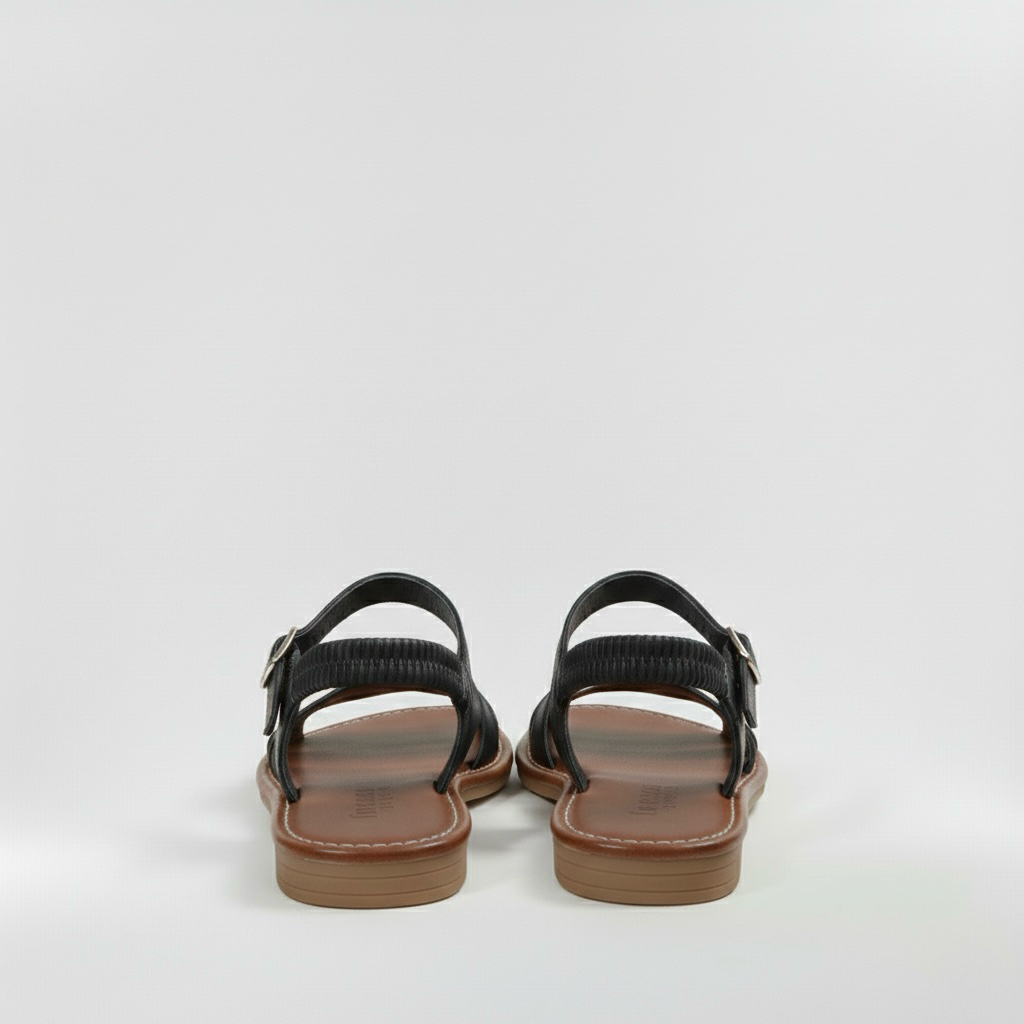 Sandalias planas para mujer con tiras anchas