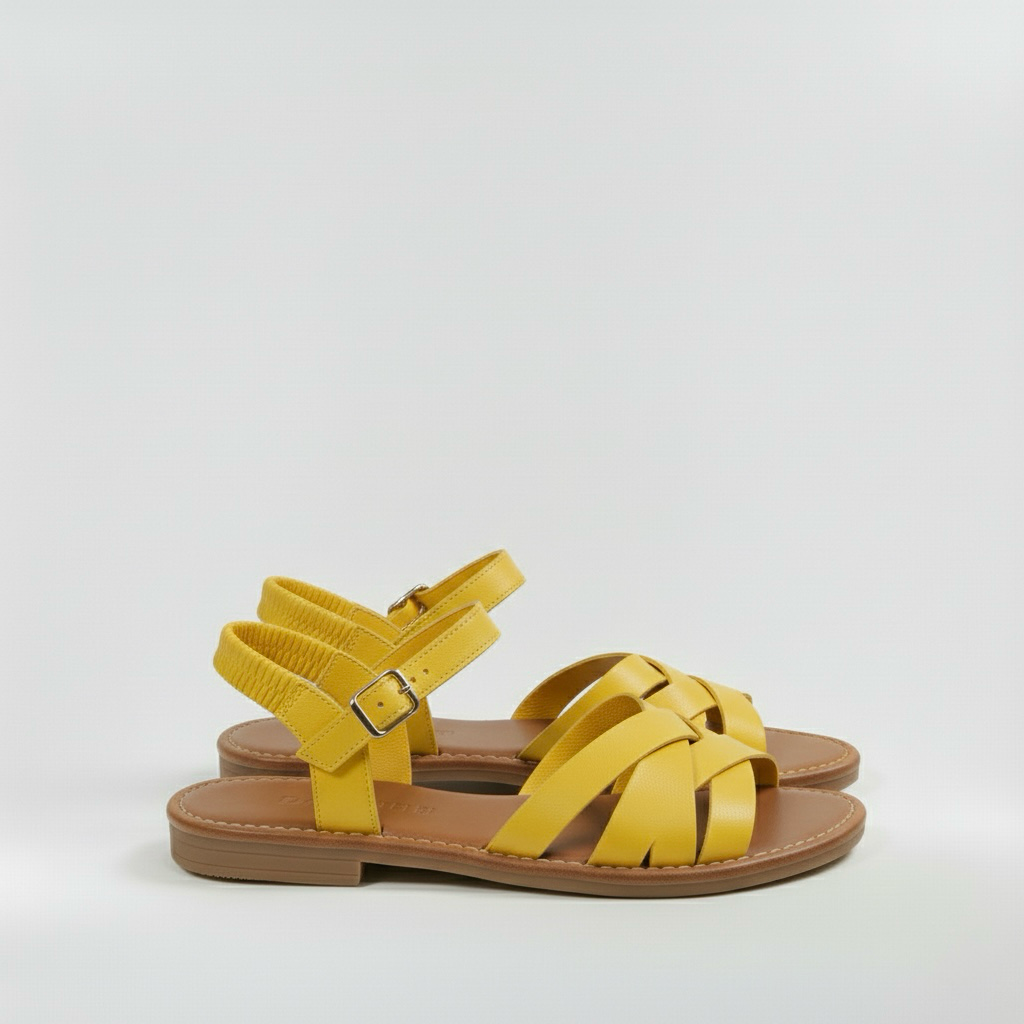 Sandalias planas para mujer con tiras anchas