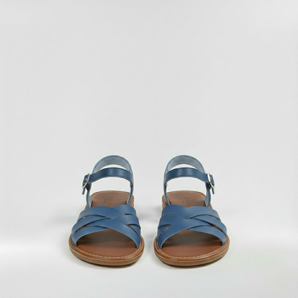 Sandalias planas para mujer con tiras anchas