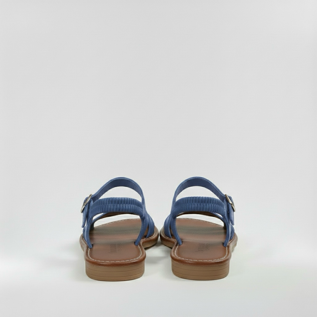 Sandalias planas para mujer con tiras anchas
